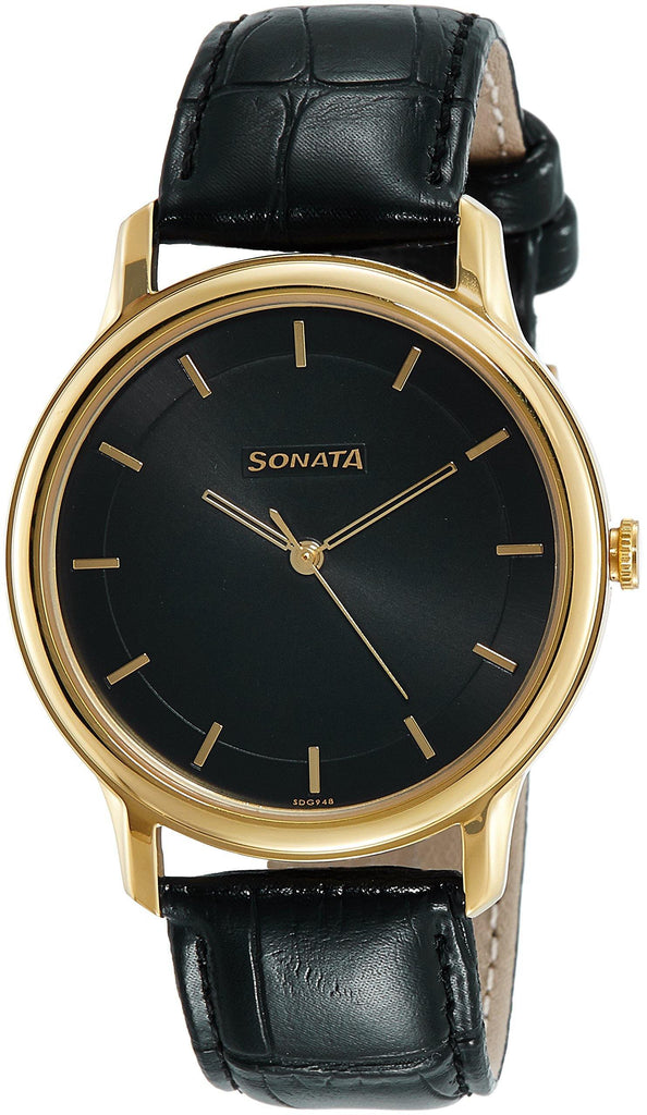 Sonata Champagne Dial Analog watch For Men-NR7987YL01W : Amazon.in: Fashion