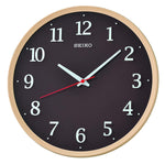 Seiko Plastic Wall Clock (31 cm x 31 cm x 4.3 cm, Light Brown) - QXA731AN - Bharat Time Style