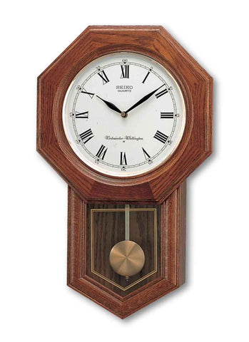 Seiko Pendulum Clock (54 cm x 33 cm x 9.5 cm, Brown, QXH102BN) - Bharat Time Style
