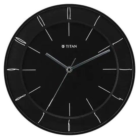 Titan Analog 27 cm X 27 cm Wall Clock - W0010PA01/NAW0010PA01 (Black, With Glass) - Bharat Time Style