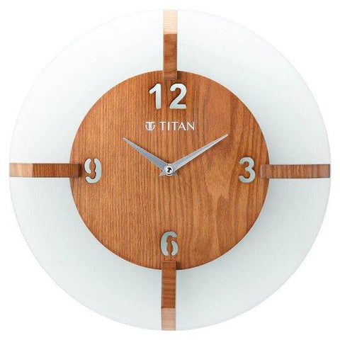 Titan Analog 32 cm X 32 cm Wall Clock - NAW0032GA01 (White, Without Glass) - Bharat Time Style