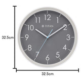 Titan Contemporary Grey Dial Grey Color Silent Sweep Technology - 32.5 cm x 32.5 cm (W0055PA03) - Bharat Time Style