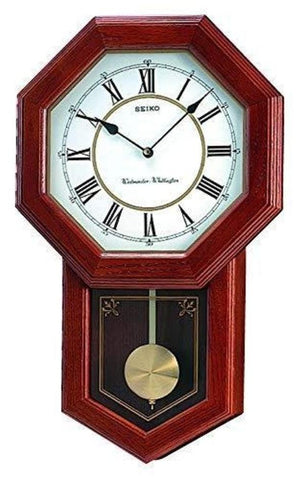 Seiko Pendulum Clock (53.8 cm x 32.6 cm x 9.8 cm, Brown, QXH110BN) - Bharat Time Style