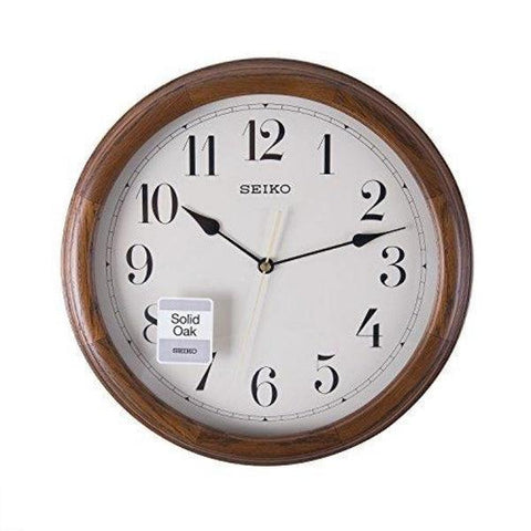 Seiko Wall Clock (32 cm x 32 cm x 4 cm, Brown) -QXA153BN - Bharat Time Style