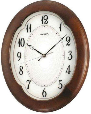 Seiko Wall Clock (38 cm x 31.2 cm x 4.5 cm, Brown) - QXA389BN - Bharat Time Style