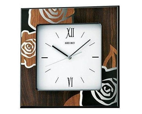 Seiko Wall Clock (31 cm x 31 cm x 4.4 cm, Brown) - QXA534BN - Bharat Time Style