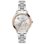 Timex TW000T634 Steel Watch with Rose Gold Ring - Bharat Time Style