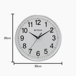 Titan Analog 30 cm X 30 cm Wall Clock (Silver, With Glass) - NAW0001PA01 - Bharat Time Style