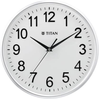 Titan Analog 30 cm X 30 cm Wall Clock (Silver, With Glass) - NAW0001PA01 - Bharat Time Style