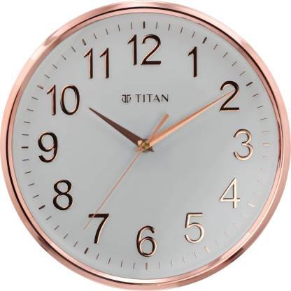 Titan Analog 30 cm X 30 cm Wall Clock (Grey, With Glass) - W0001PA02A - Bharat Time Style