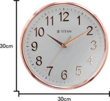 Titan Analog 30 cm X 30 cm Wall Clock (Grey, With Glass) - W0001PA02A - Bharat Time Style