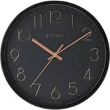 Titan Analog 30.8 cm X 30.8 cm Wall Clock - W0003PA01 (Black, With Glass) - Bharat Time Style