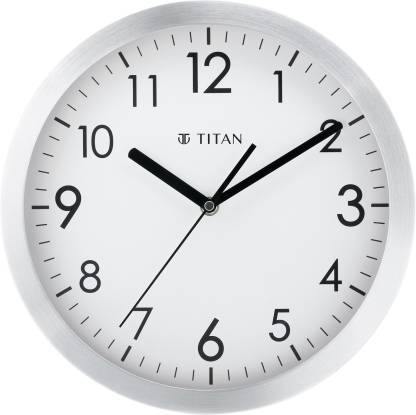 Titan Analog 30 cm X 30 cm Wall Clock - W0006MA01A (Silver, With Glass) - Bharat Time Style