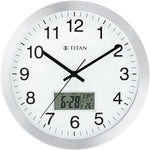 Titan Analog 30 cm X 30 cm Wall Clock - W0021MC01 (Silver, With Glass) - Bharat Time Style