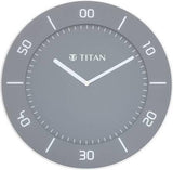 Titan Analog 30 cm X 30 cm Wall Clock (Grey, With Glass) - W0047PA02 - Bharat Time Style